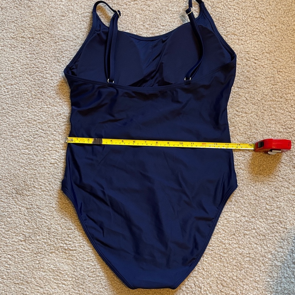 Quince Deep Navy Scoop One-Piece Swimsuit - Picture 6 of 8
